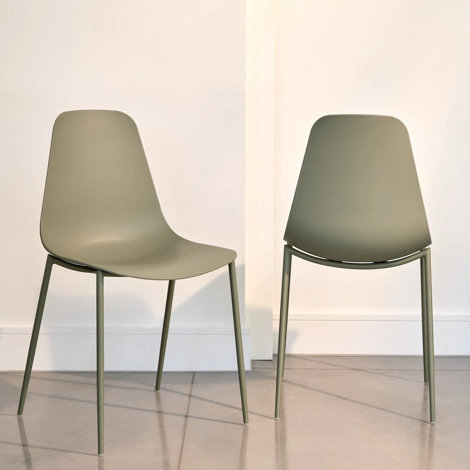 Outlet - Wren Olive Green Dining Chairs - Set of 2 - Image 5