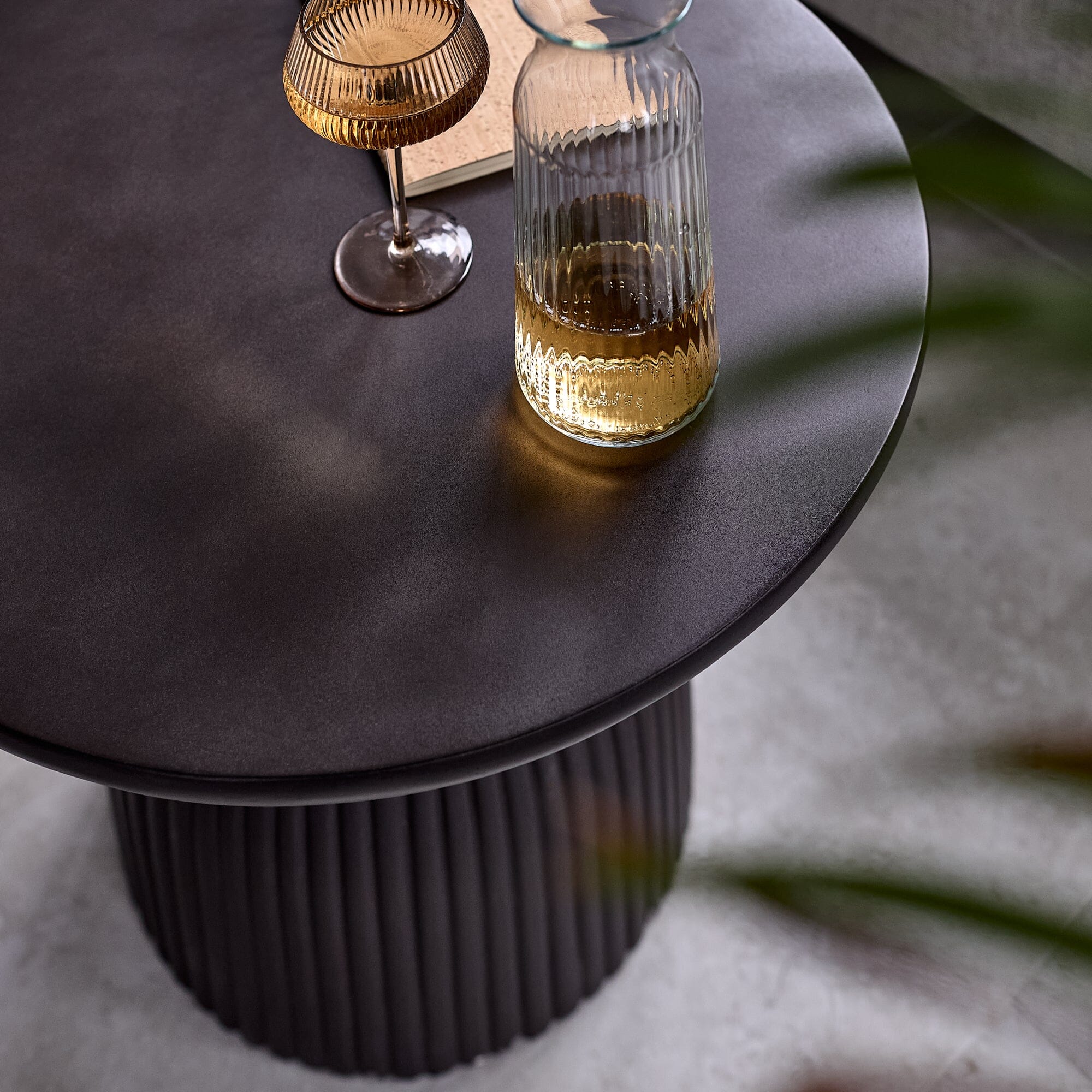 Zaliki Black Concrete Coffee Table - Image 4