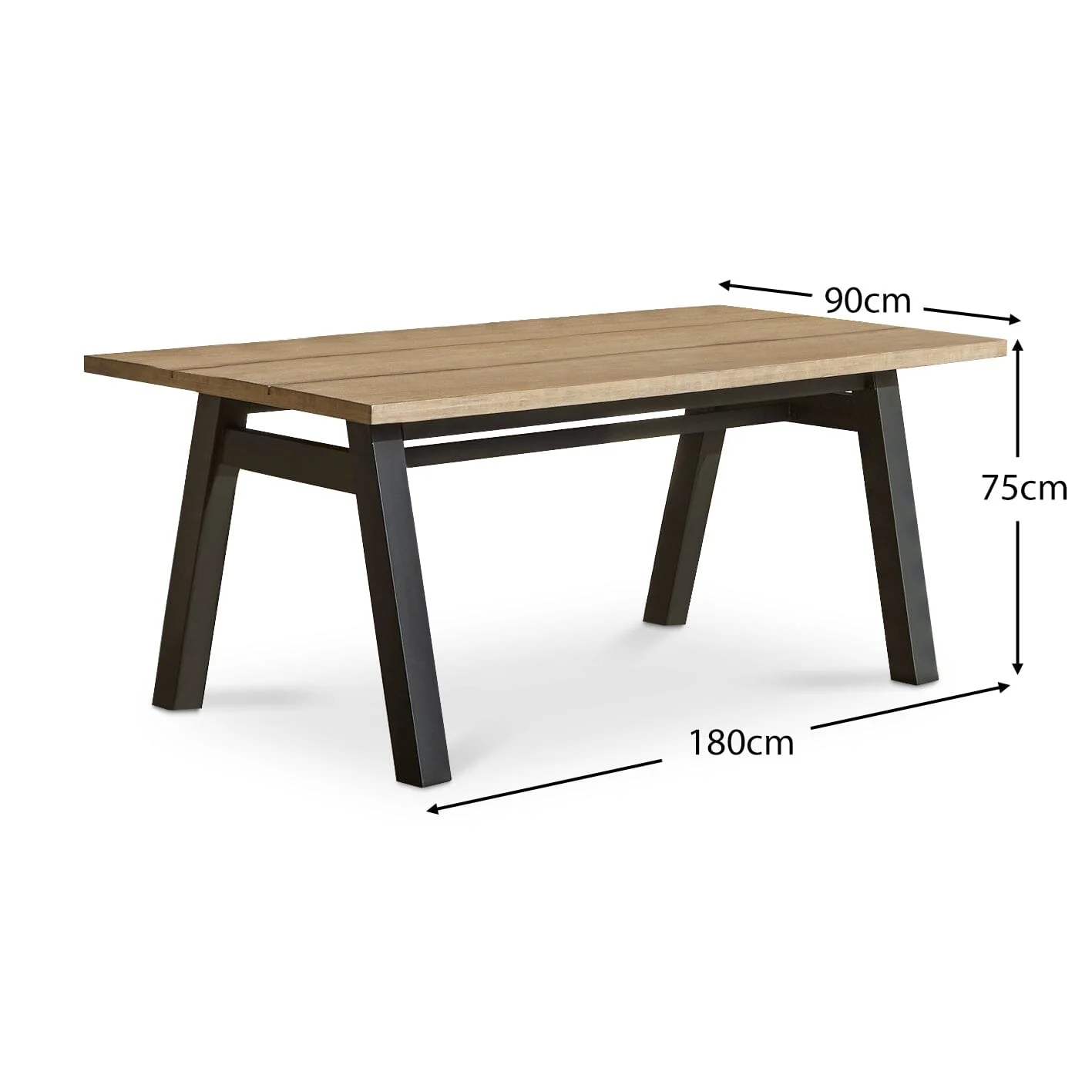Palm Wooden Garden Table - Brushed Light Acacia - Image 7