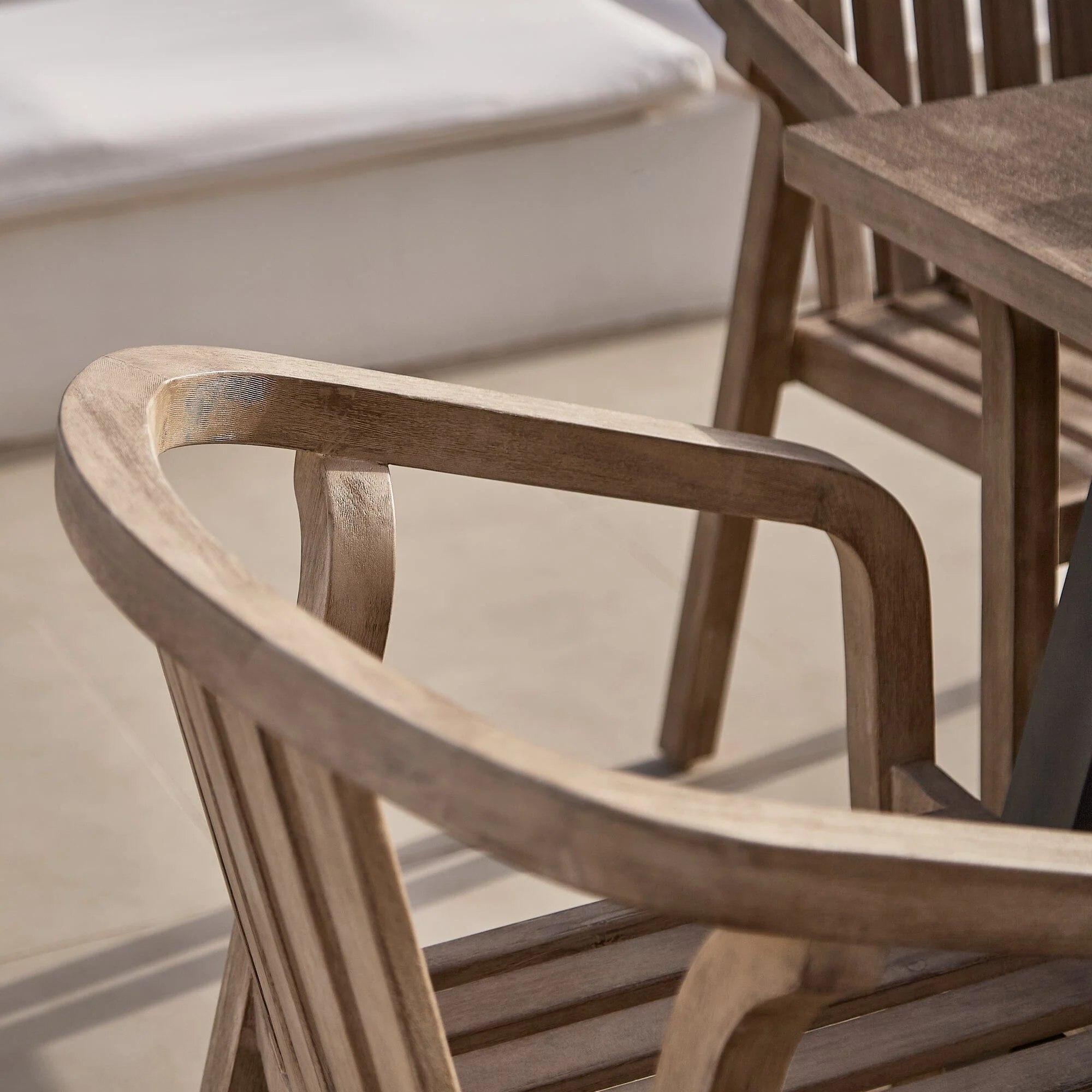 Palm 6 Seater Wooden Garden Dining Set with 6 Shiro Chairs - Image 9