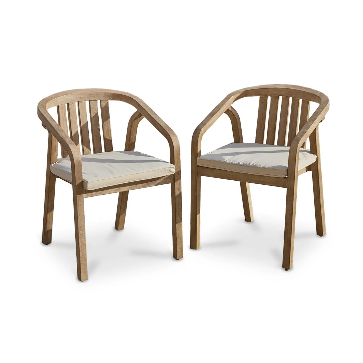 Palm 6 Seater Wooden Garden Dining Set with 4 Shiro Cushioned Chairs & Charlotte Bench - Image 15