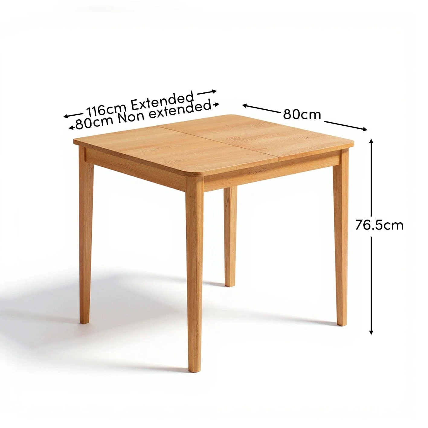 Paul Whitewash Oak Extending Dining Table - Small - Image 13
