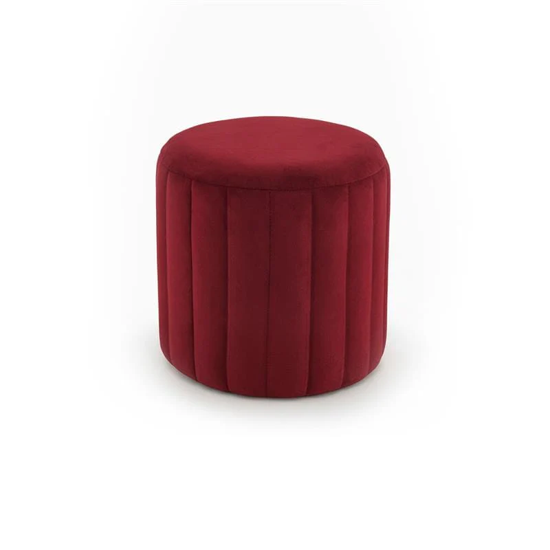 Penelope Drum Stool - Burgundy Red - Image 5