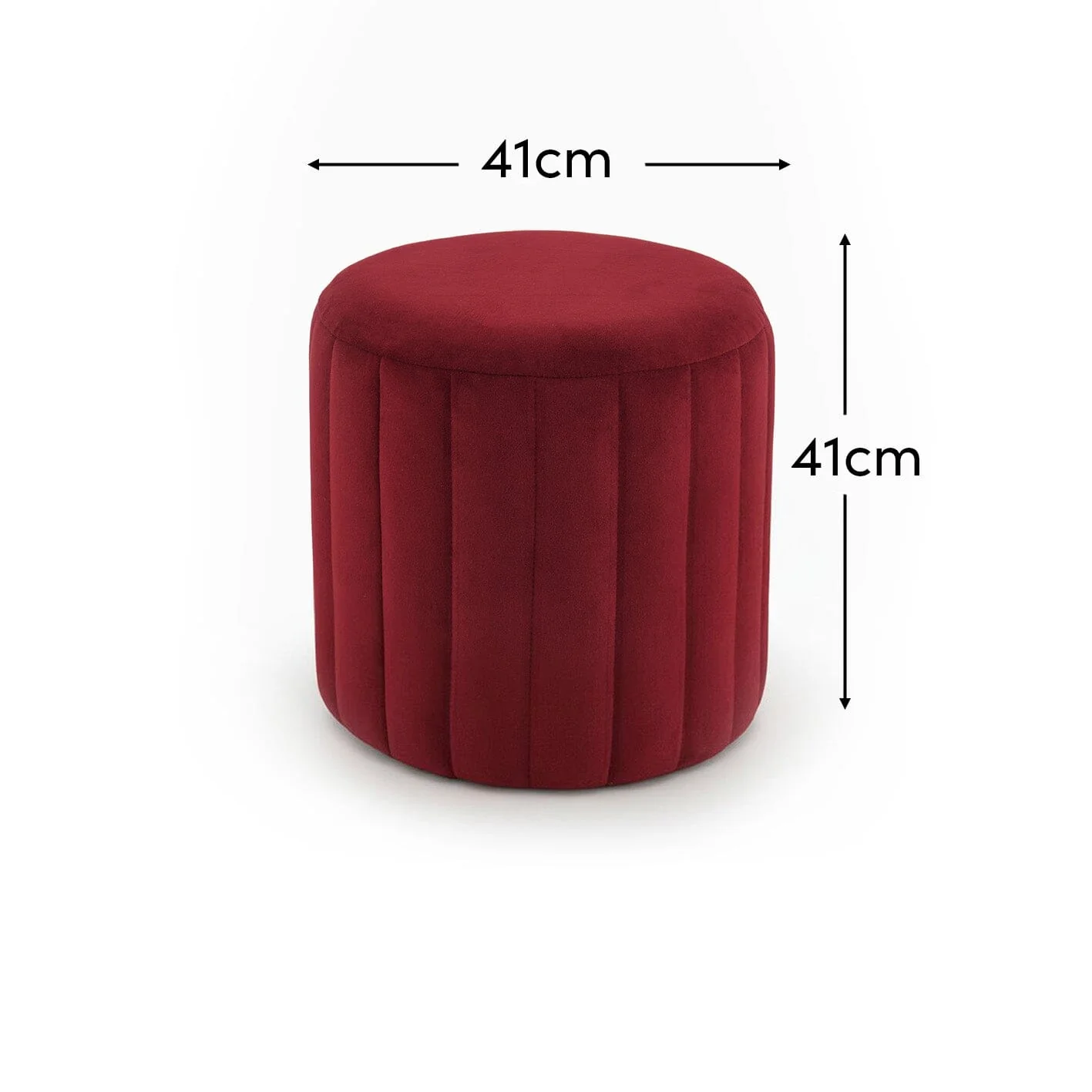 Penelope Drum Stool - Burgundy Red - Image 6