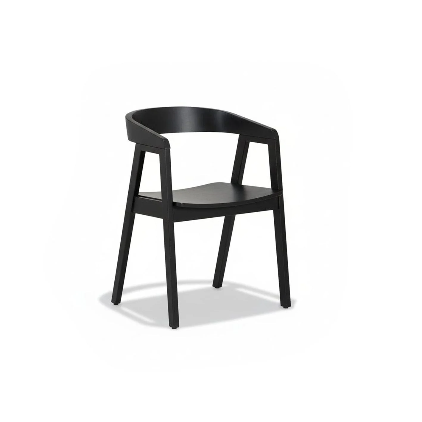 Priya Whitewash Dining Table Set - 6 Seater - Ella Black Wooden Chairs - Image 14