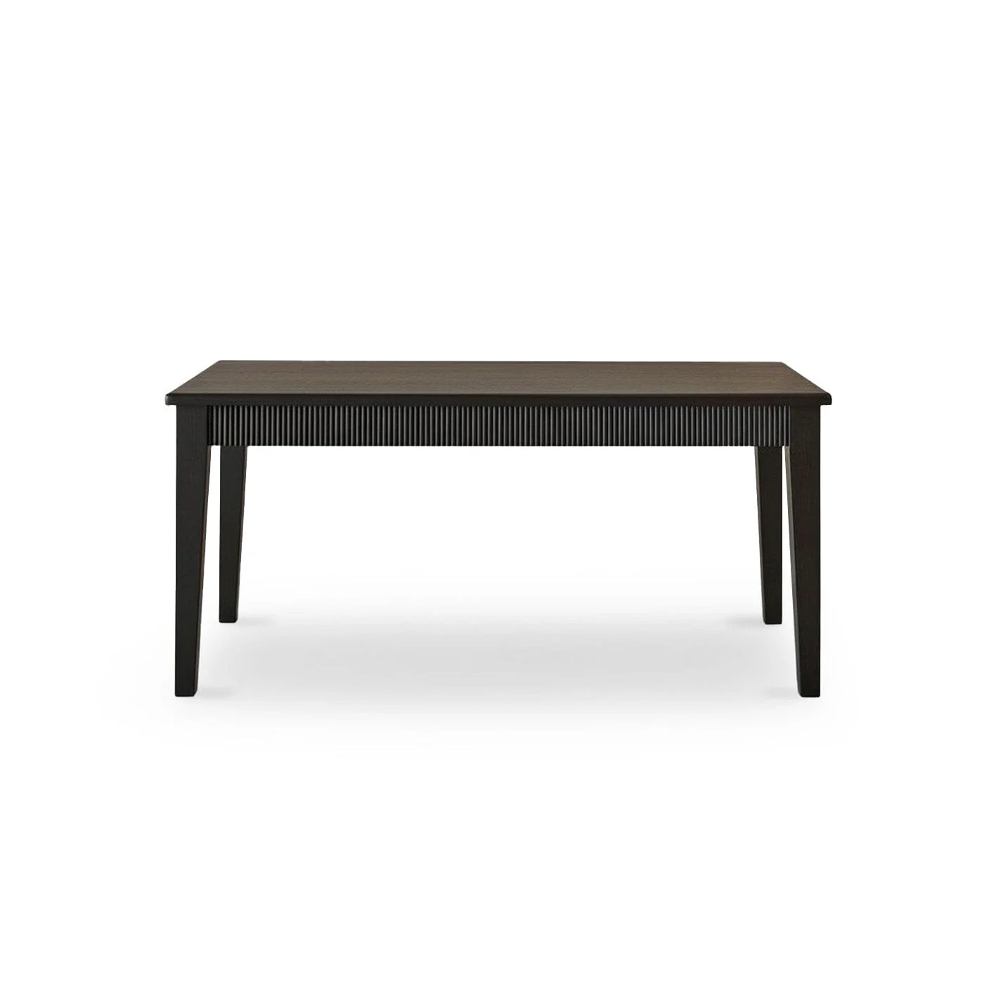 Raleigh Black Oak Rectangular Dining Table Set - 6 Seater - Freya Oat Boucle Dining Chairs - Black Oak Legs - Image 9