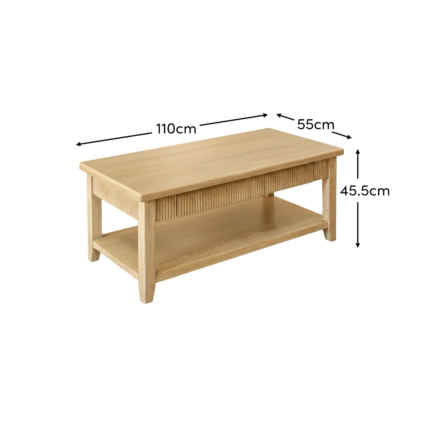 Raleigh Whitewash Coffee Table - Image 9
