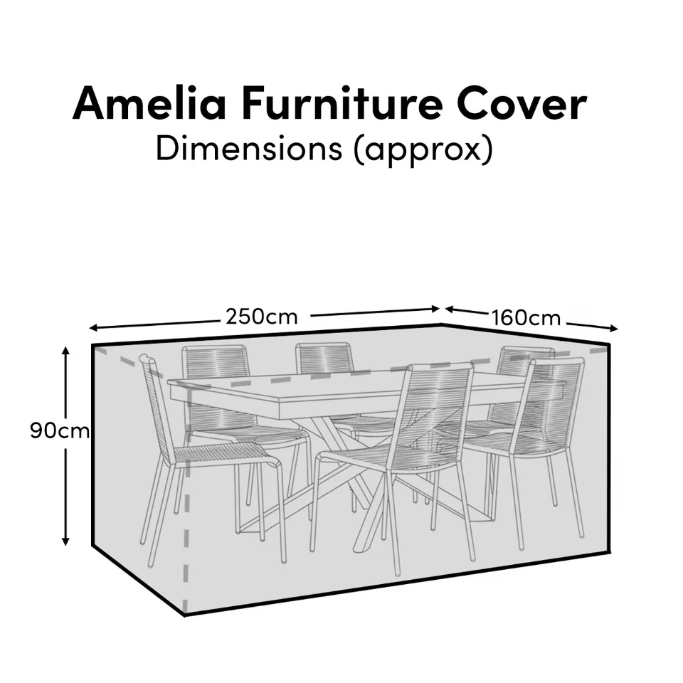 Rectangular Rain Cover 250x160x90cm - Amelia 6 Seater with Wren or Ryder Chairs - Aspen 4-6 Seater - Oakley 4-6 Seater - Image 5