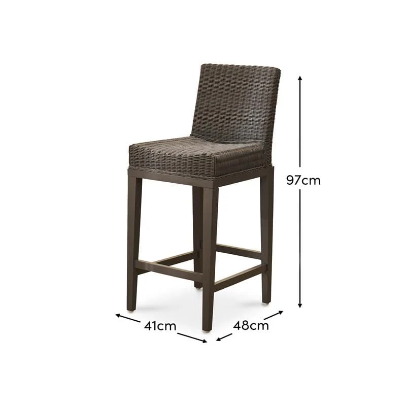 Reid Slate Grey Bar Stools - Set of 2 - Mindi Wood Legs - Image 8