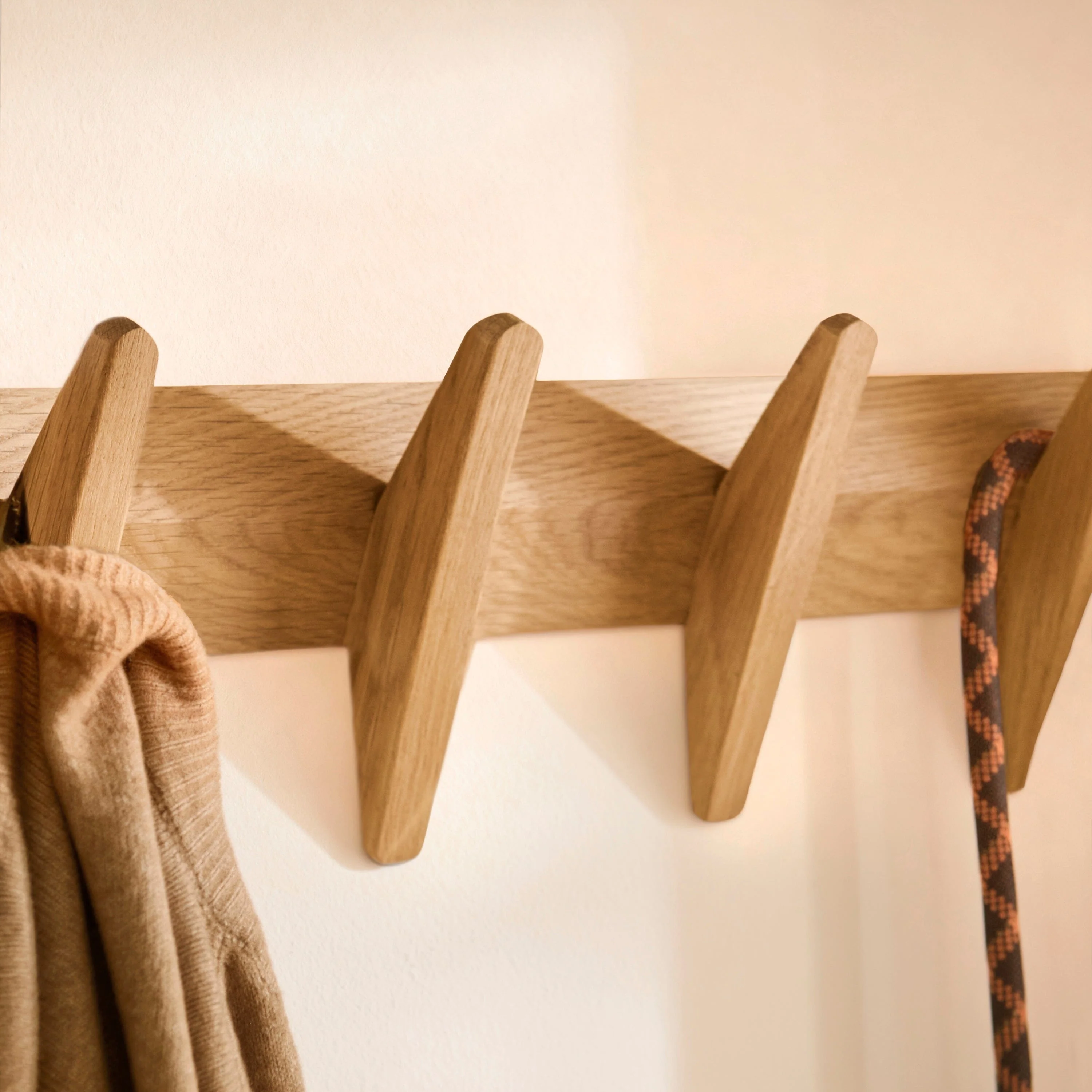 Roe Small Pale Oak Coat Rack - Image 5