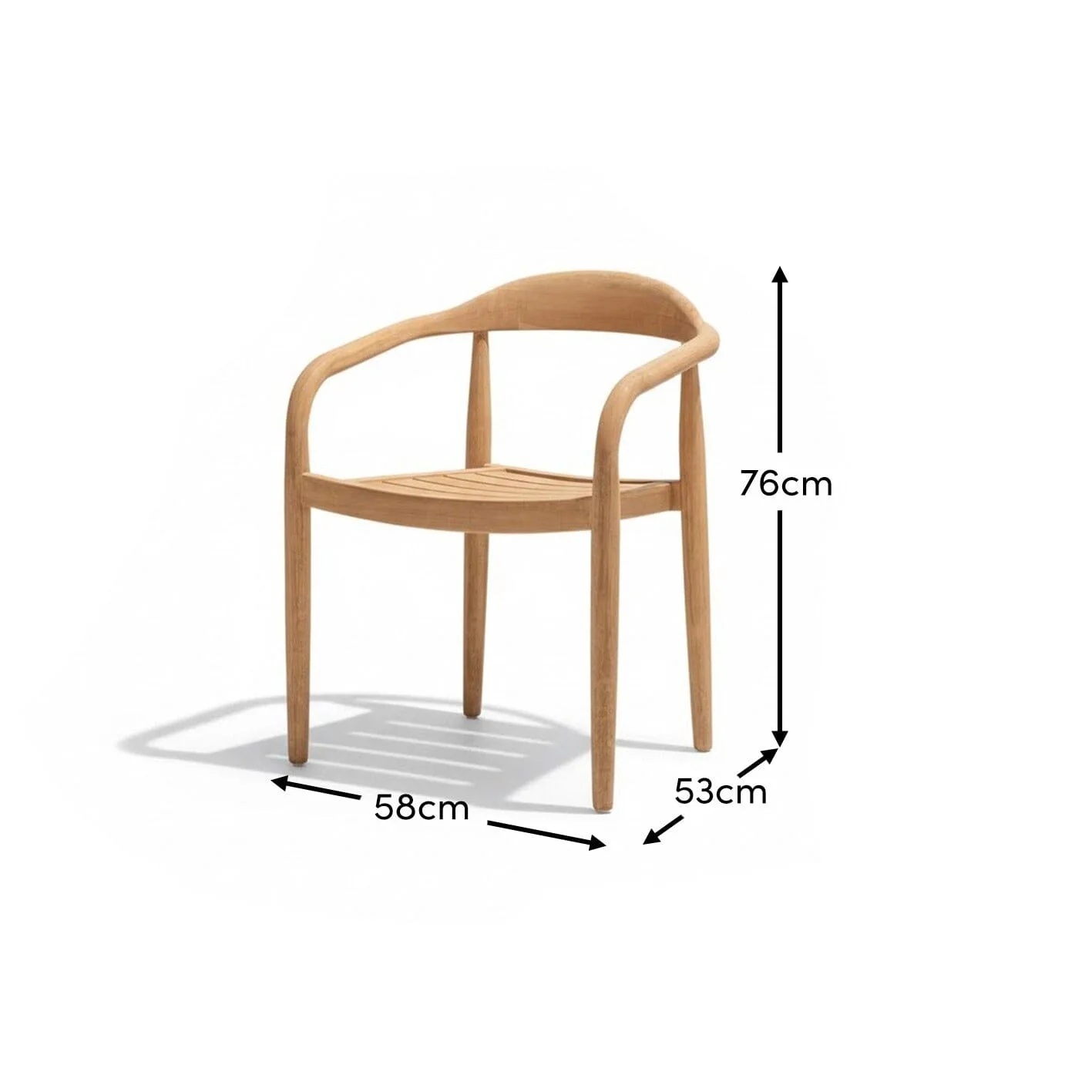 Sasha Wooden Garden Chairs - Set of 2 - Image 7