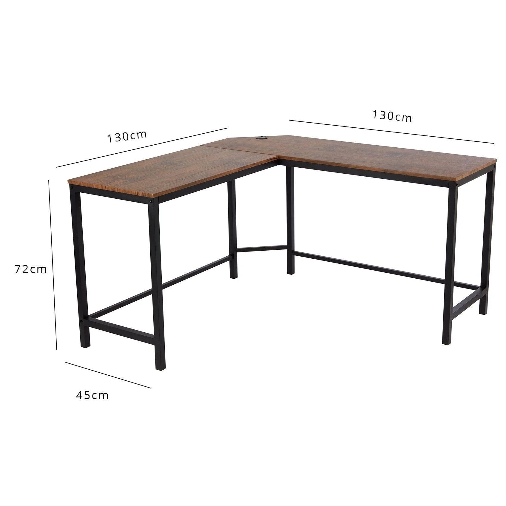 Sheffield Industrial L Shaped Desk - Image 5