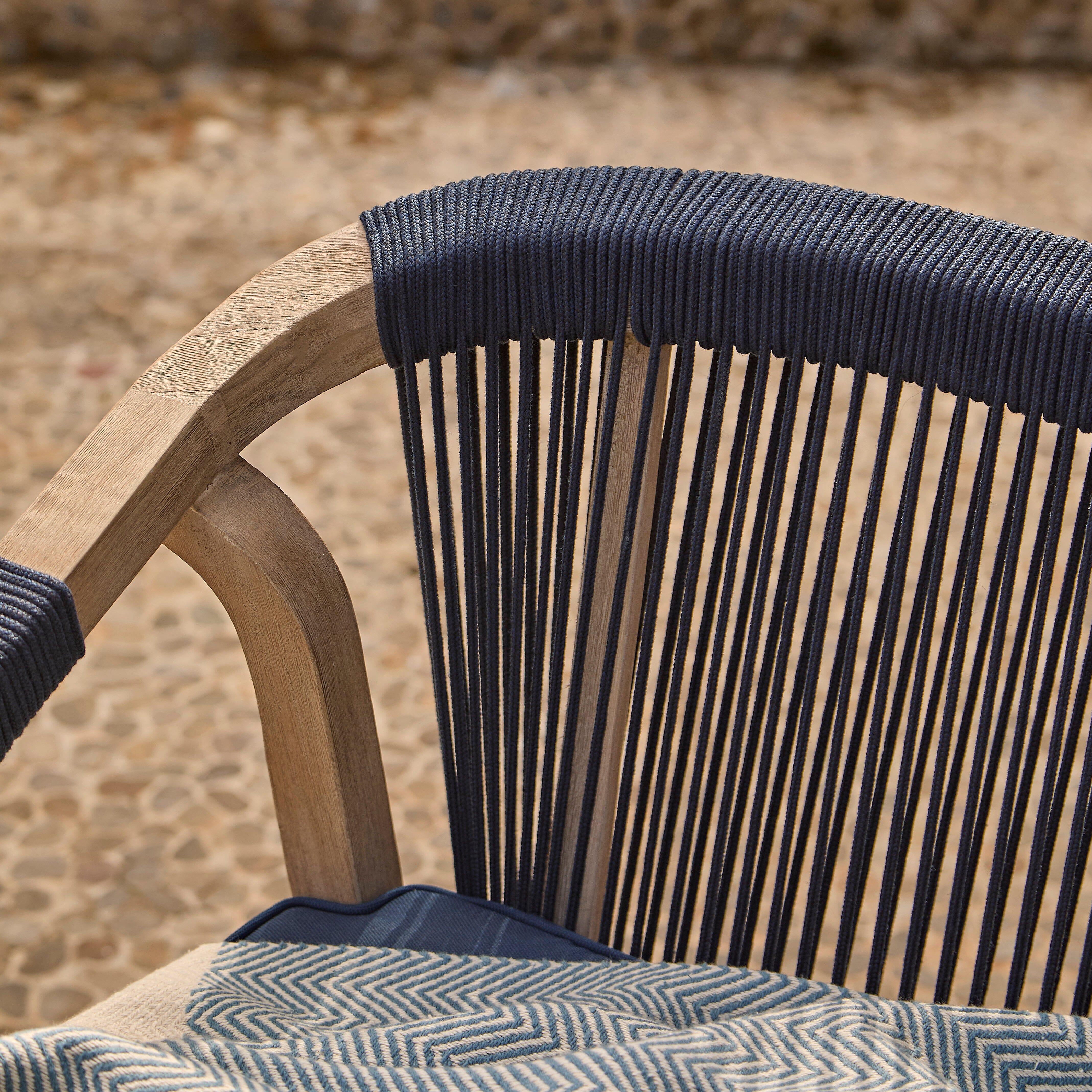 Shiro Wooden Garden Bench - Navy - Image 2