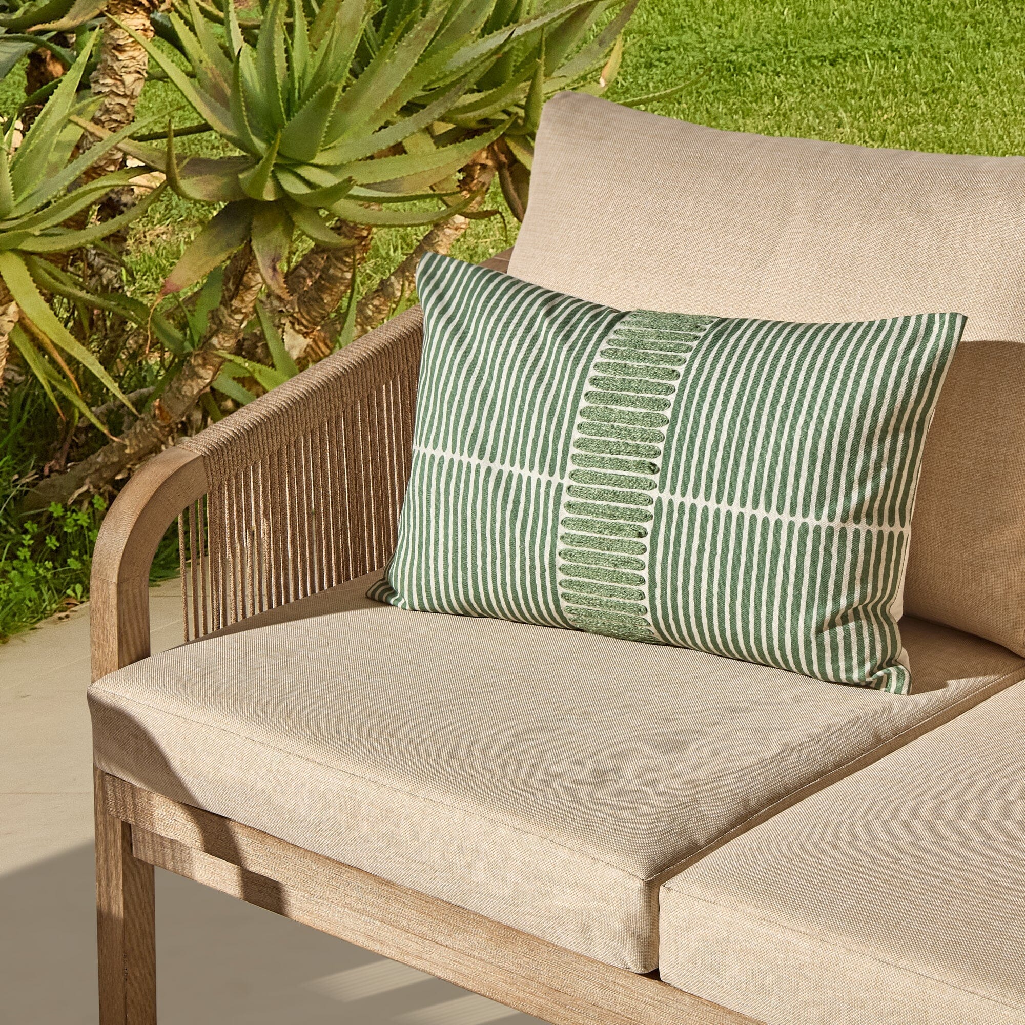 Shiro Wooden Garden Set with 3 Seater Sofa - 2 Shiro Armchairs - 2 Stools & Coffee Table - Image 3