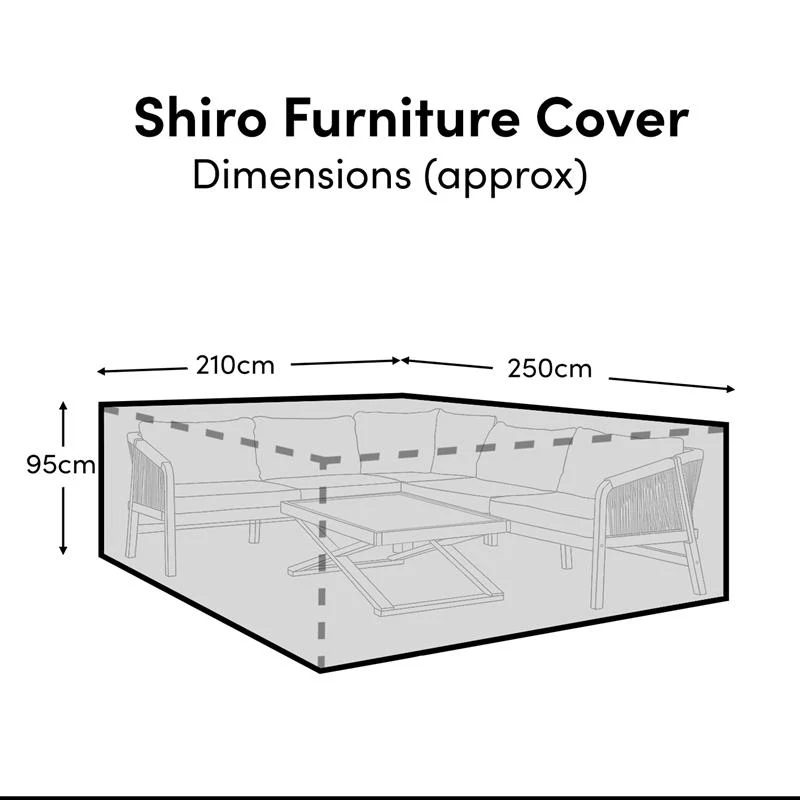 Shiro Corner Set Furniture Cover - 210x250x95cm