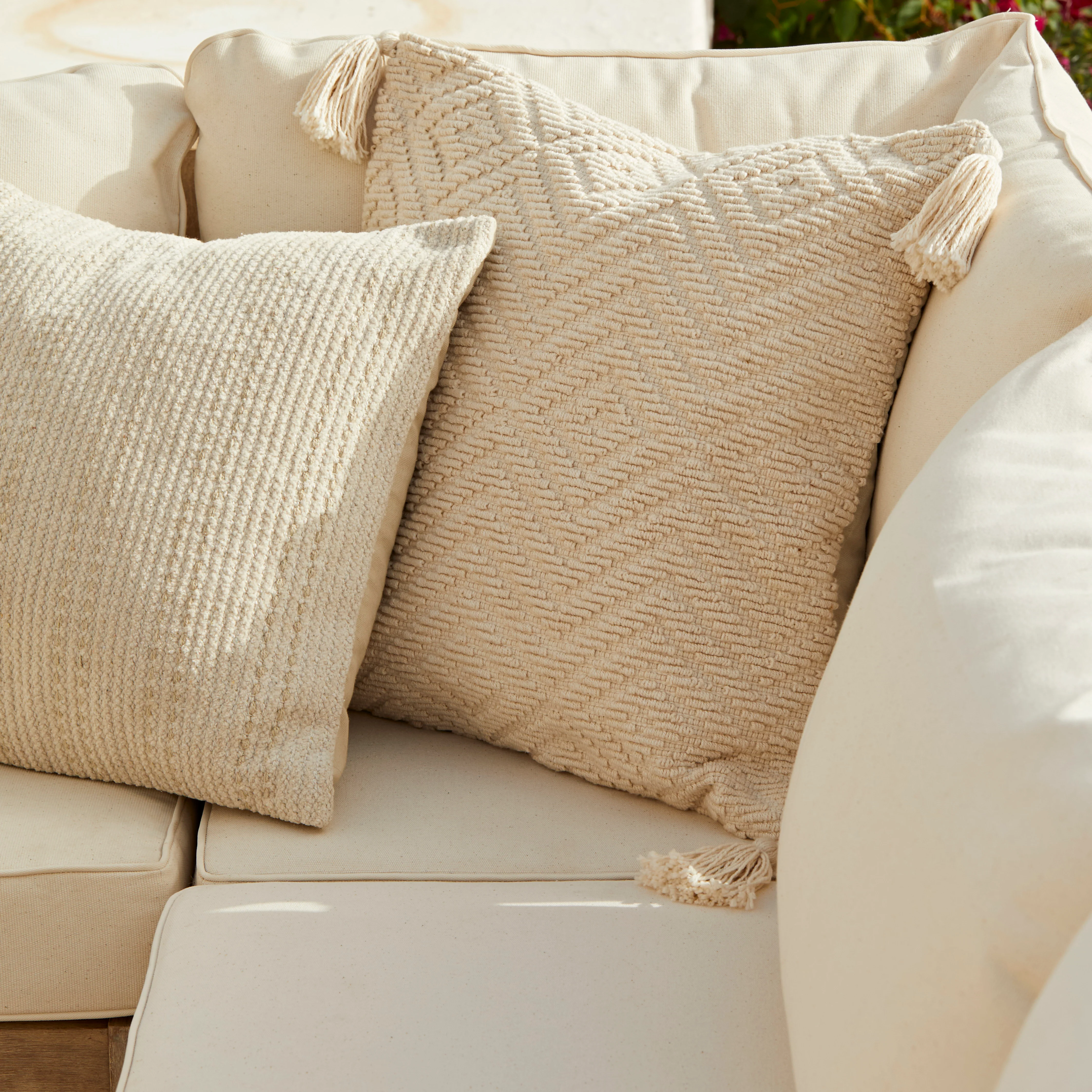 Shiro Corner Sofa Garden Cushion Covers - Linen - Image 2