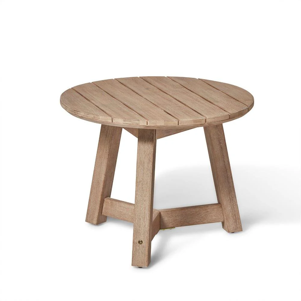 Shiro Wooden Round Garden Side Table - Image 4