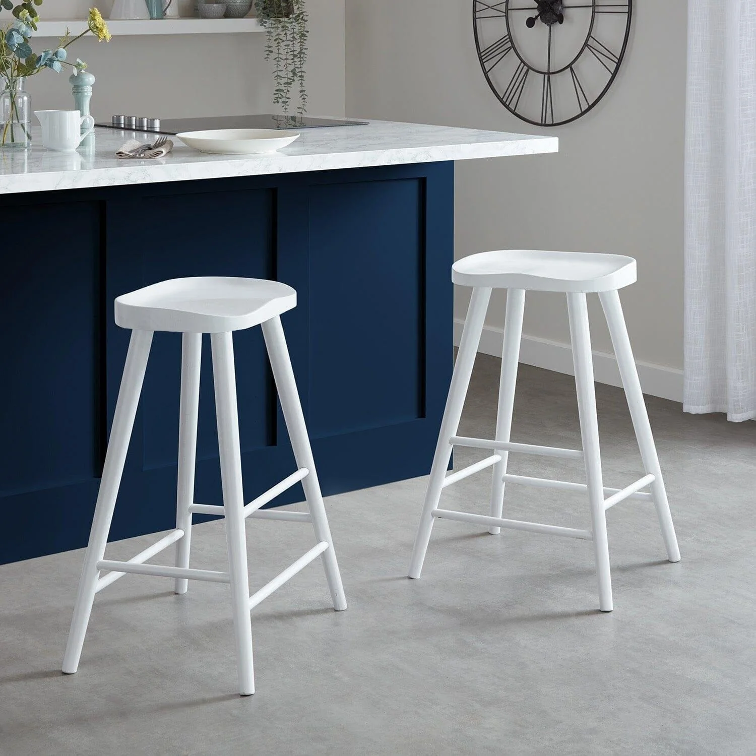 Silvester White Bar Stool - Image 3