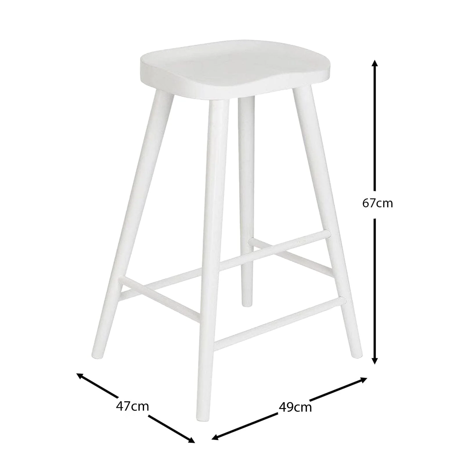 Silvester White Bar Stool - Image 8