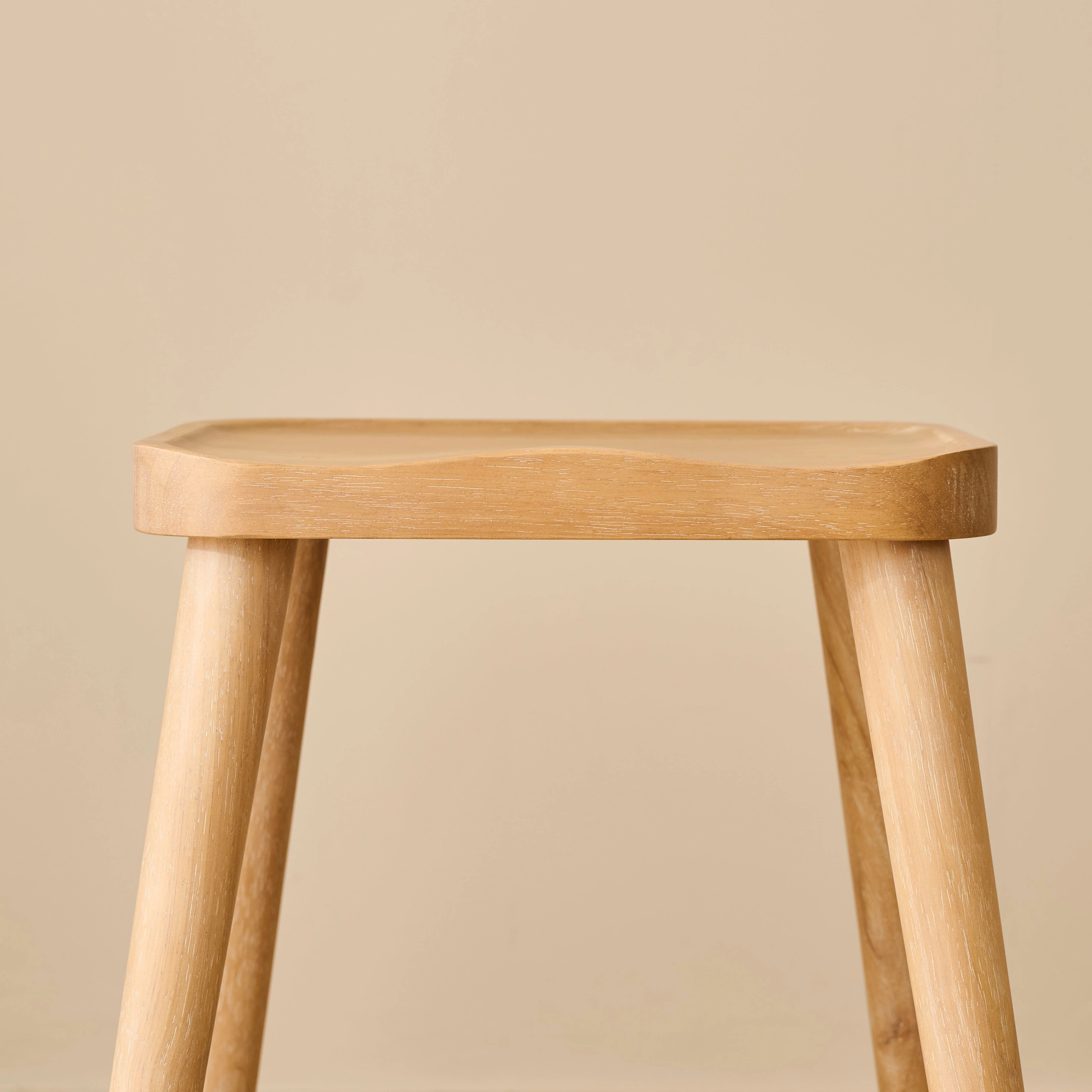 Silvester Whitewash Bar Stool - Image 2
