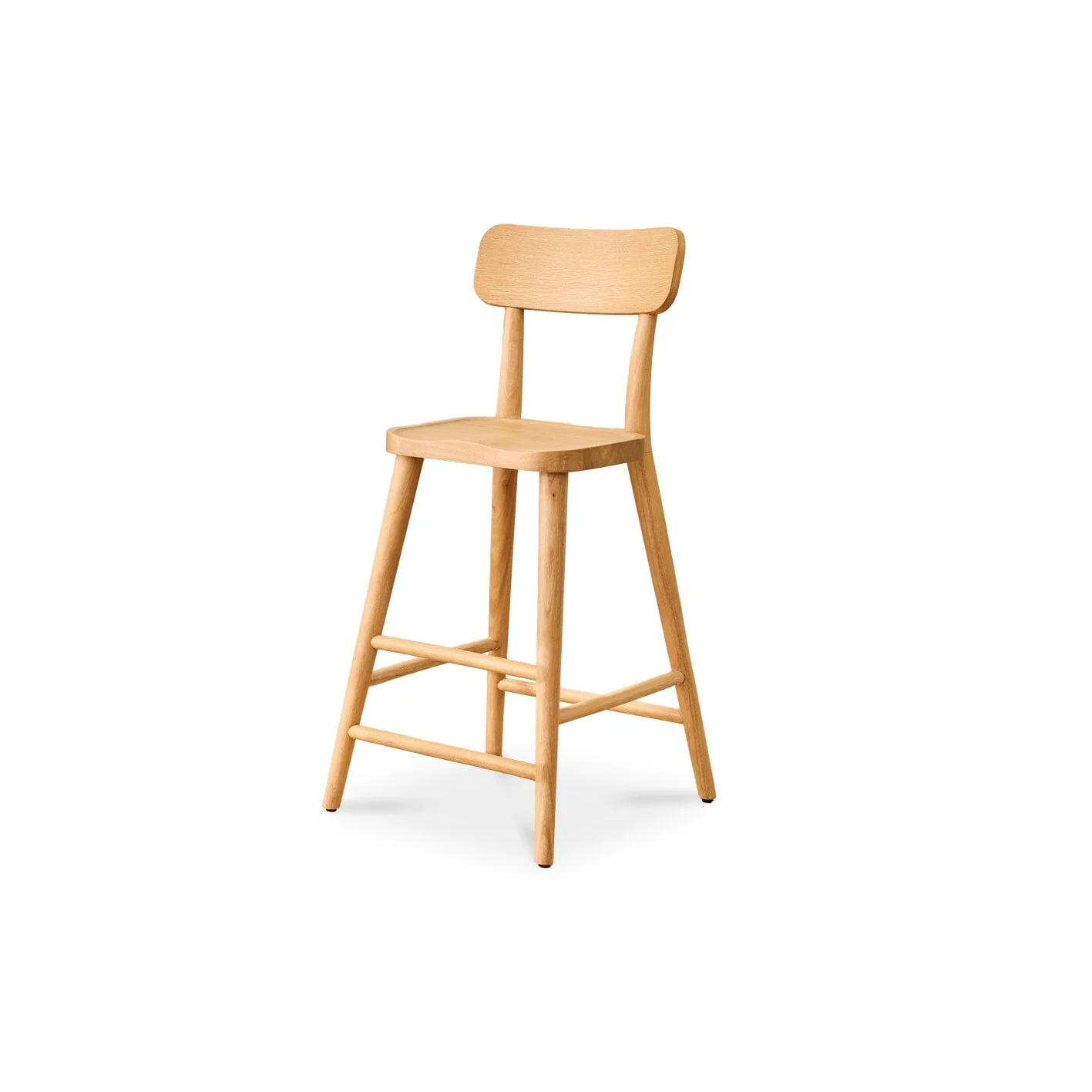 Silvester Whitewash Bar Stool with Backrest - Image 7
