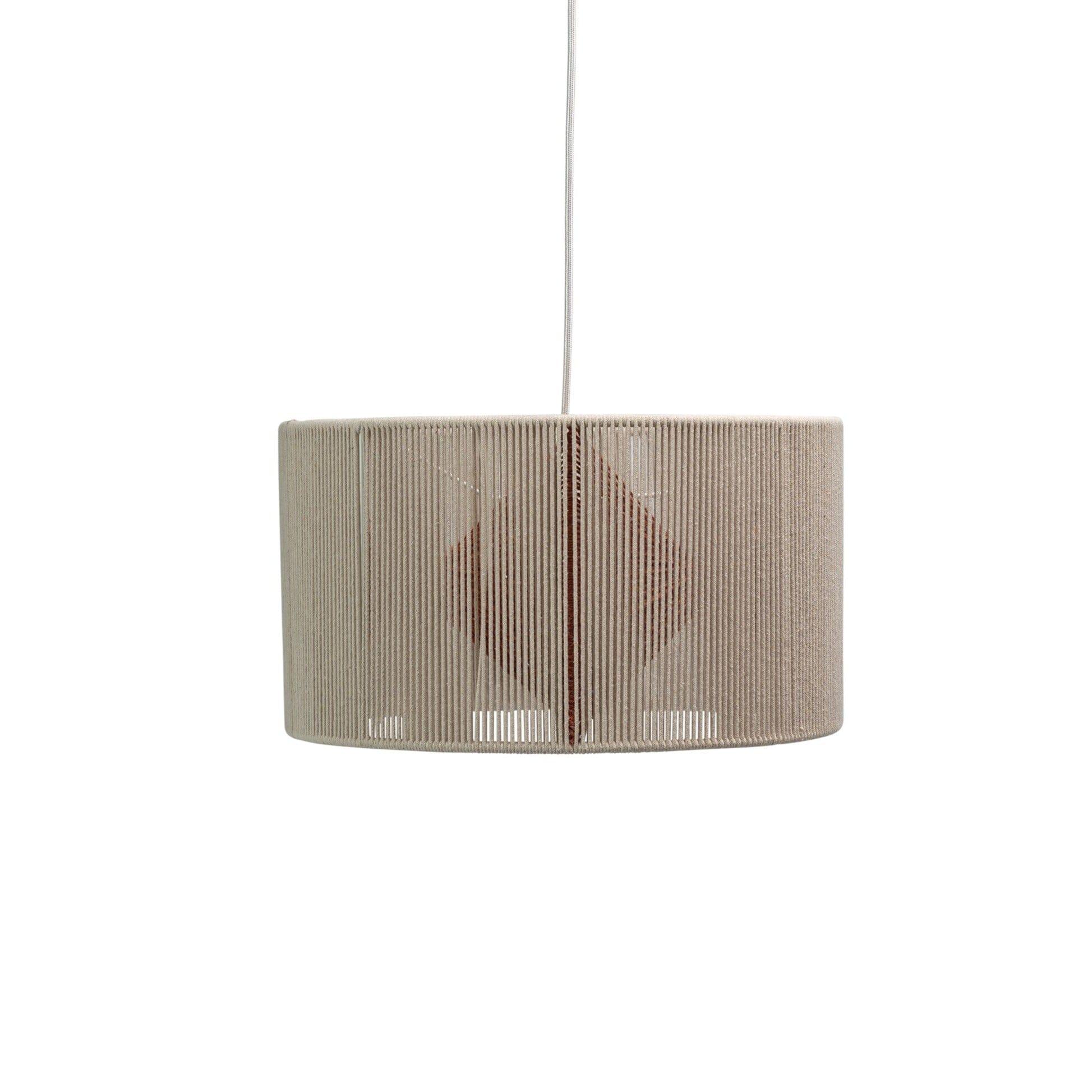 Sirana White Cotton & Burnt Orange Jute Pendant - Image 4