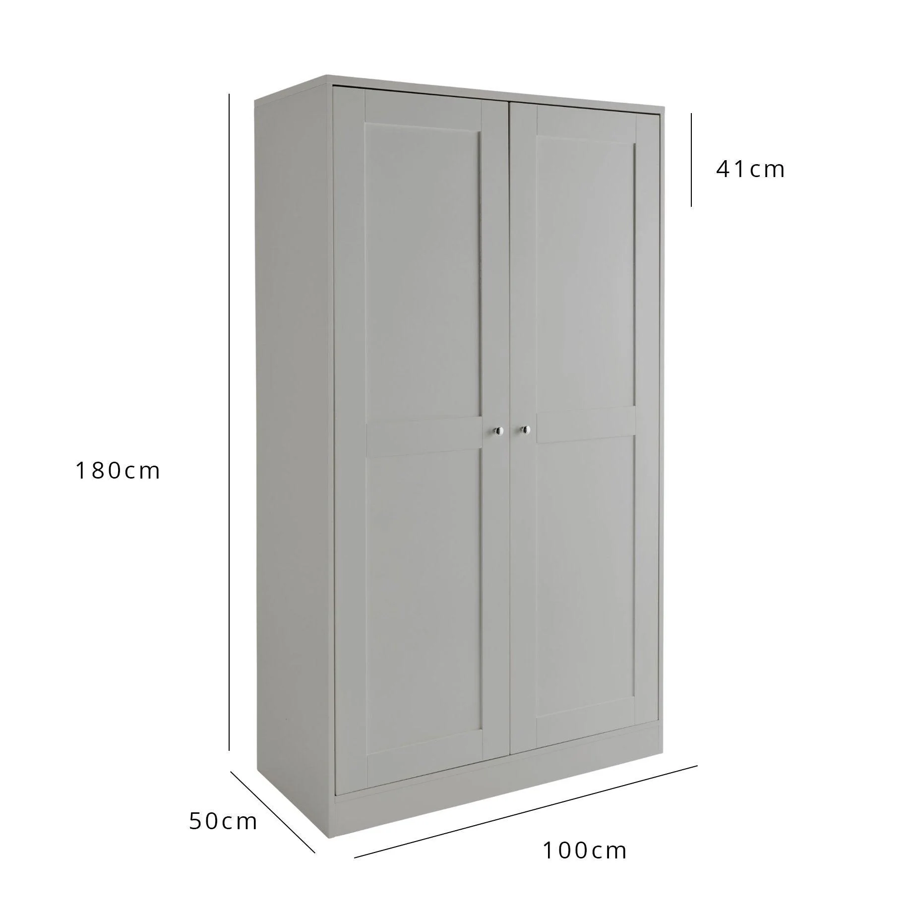 Stevie Wardrobe & Drawers Set - Grey - Image 9