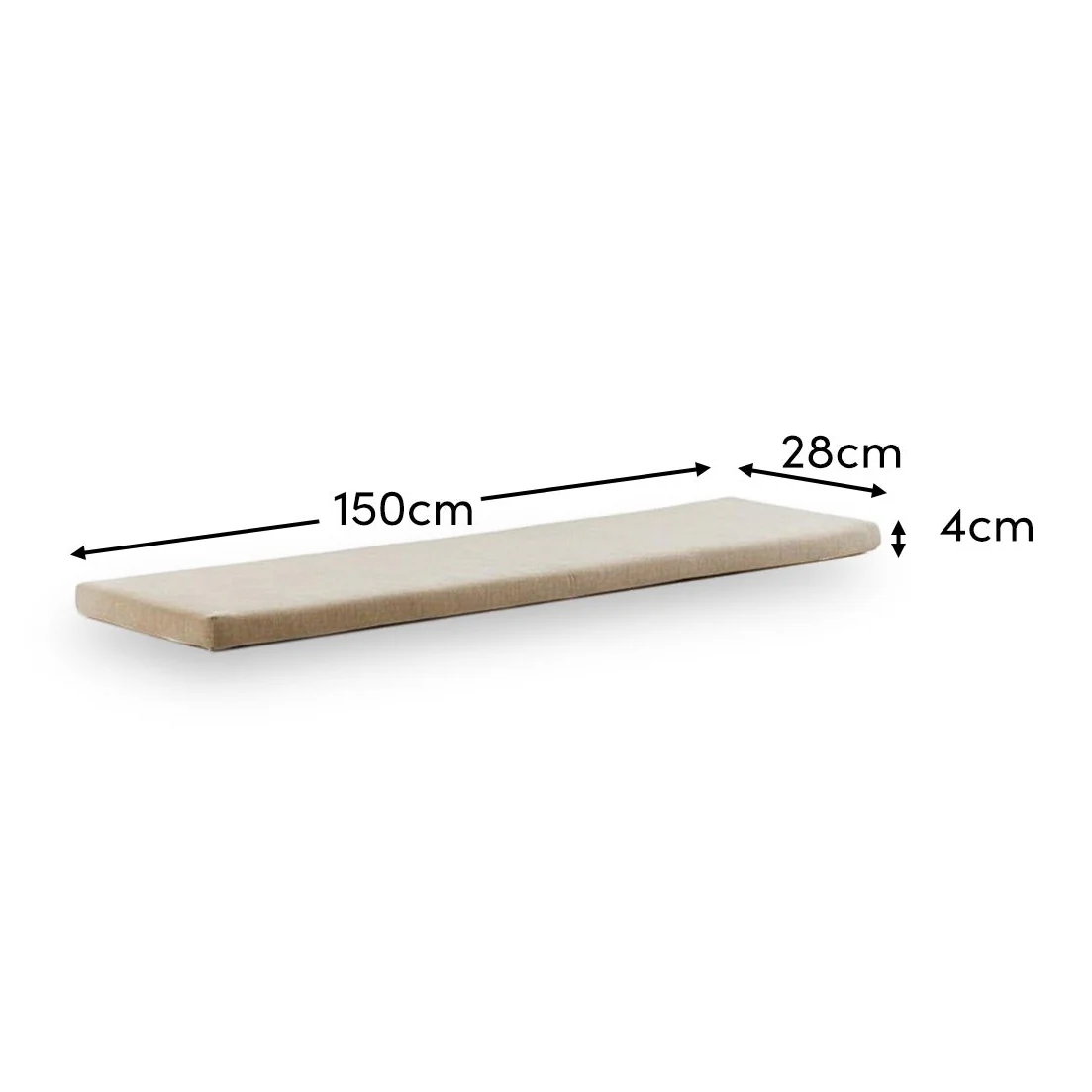 Tilly 150cm Bench Cushion - Mink Taupe - Image 8