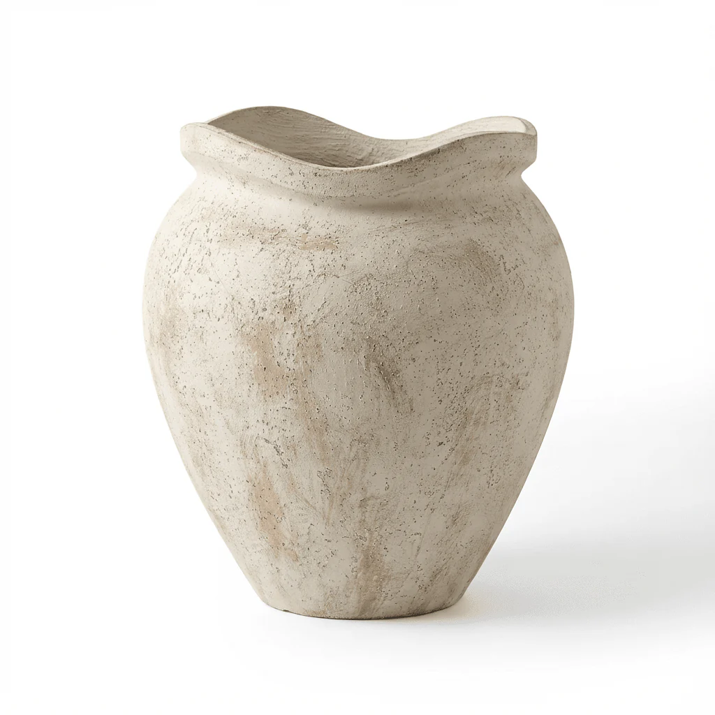 Tomar Fiber Cement 46cm Garden Planter - Rustic White - Image 4