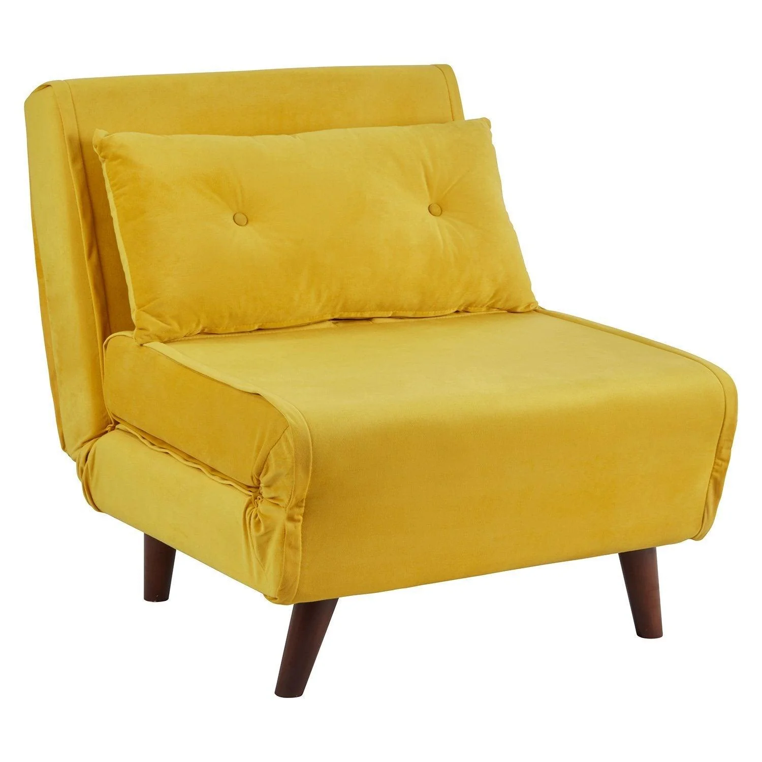 Una Single Sofa Bed - Yellow Velvet - Image 13