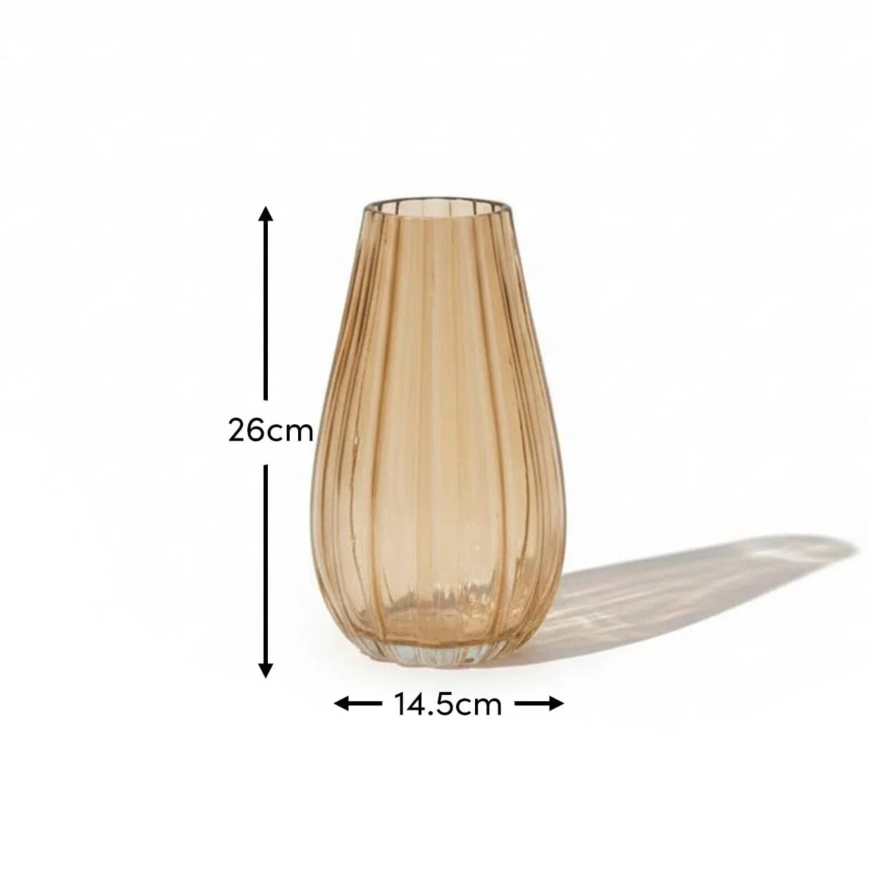 Veneto 26cm Glass Vase - Champagne - Image 5