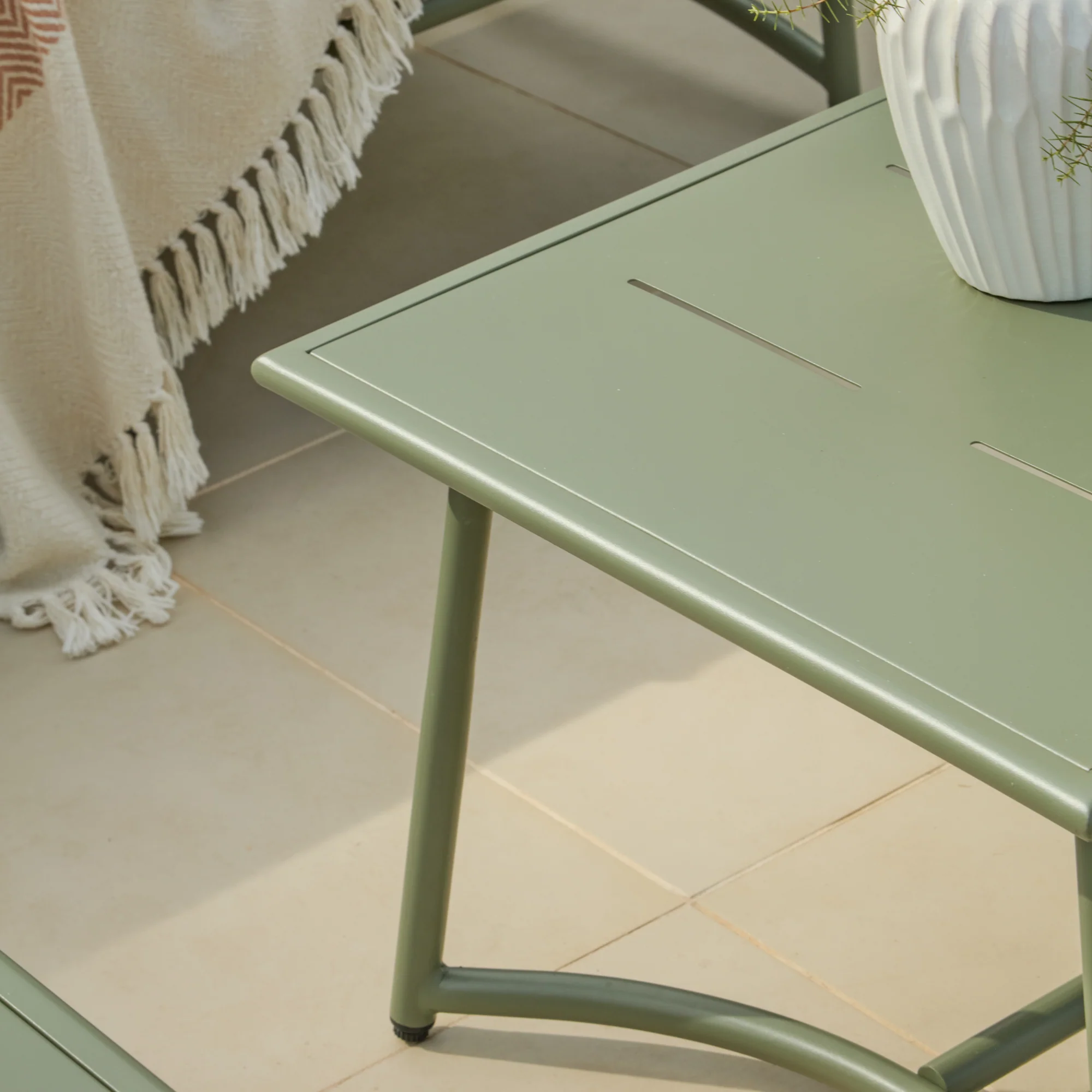 Wilder 8 Seater Garden Corner Set with Wilder Coffee Table - Olive Green - Image 7