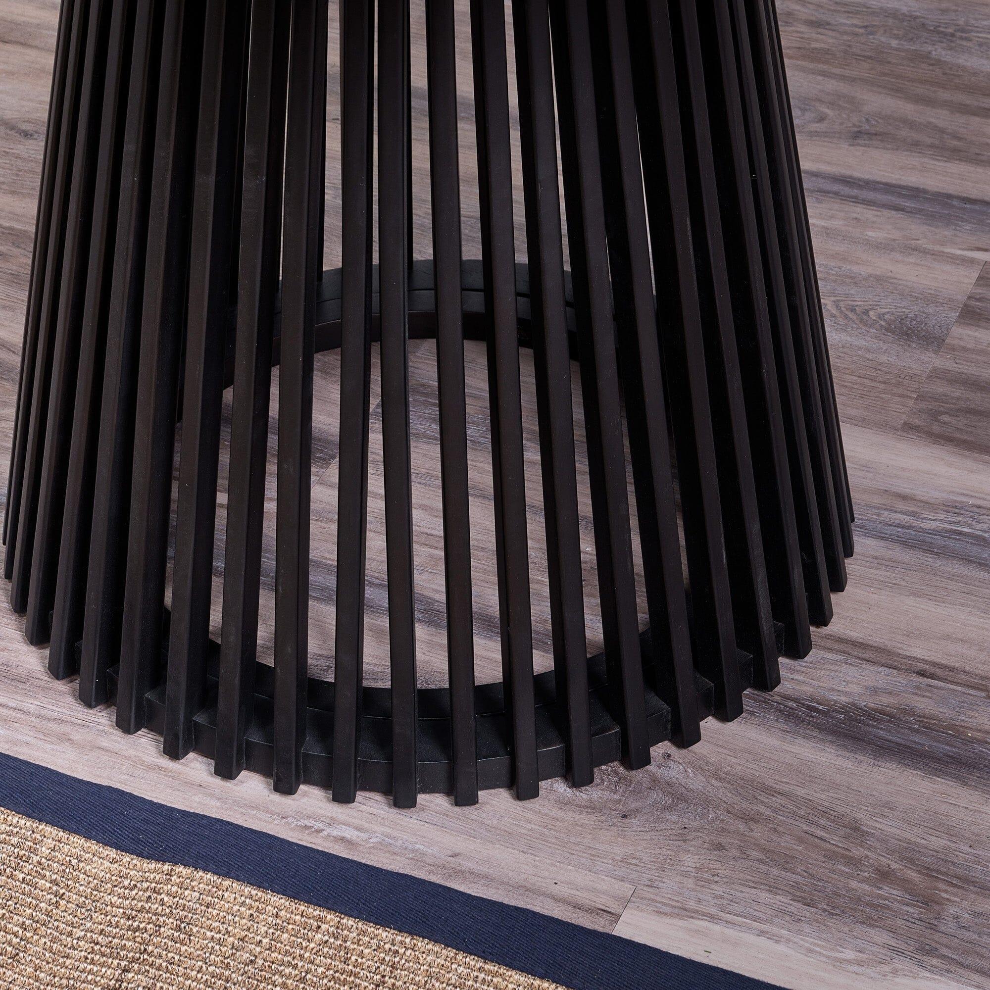 Willow Black Dining Table Set - 4 Seater - Freya Sand Dining Chairs - Black Oak Legs - Image 6