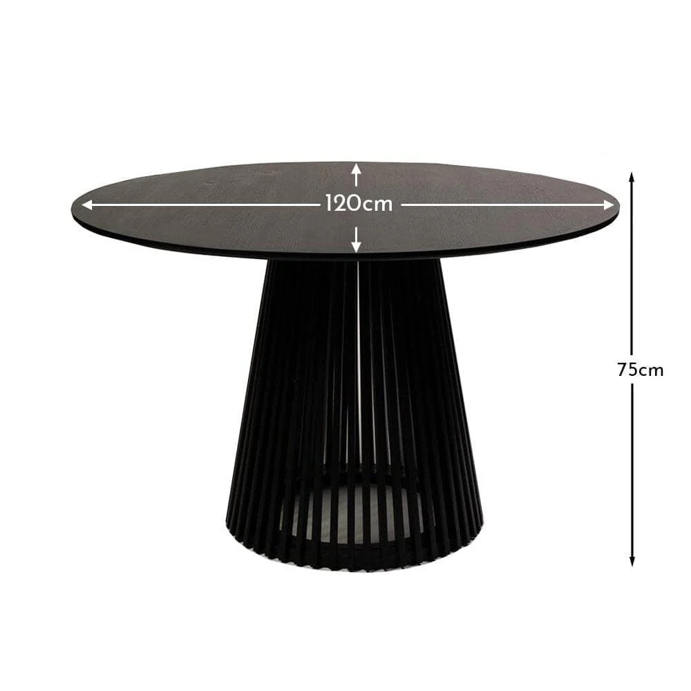 Willow Black Round Dining Table - Image 12
