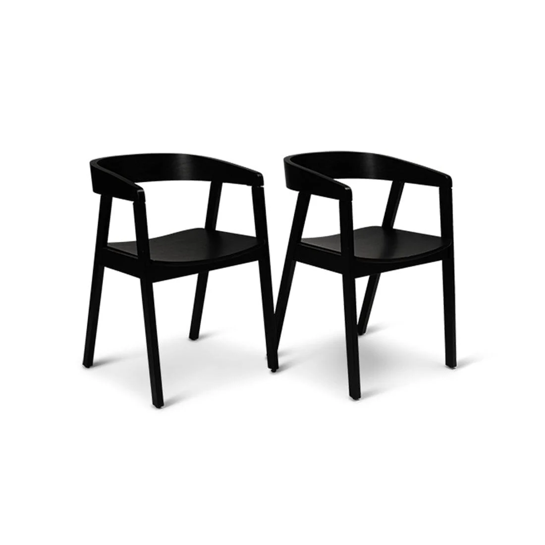 Willow Black Dining Table Set - 4 Seater - Ella Black Dining Chairs - Black Oak Legs - Image 10