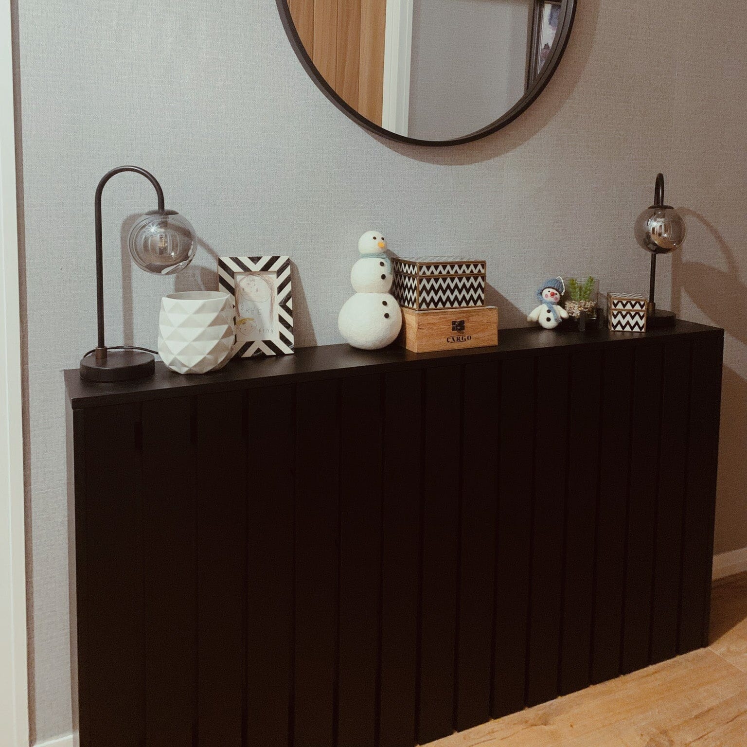 Willow Medium Radiator Cover - Black Oak - Image 5