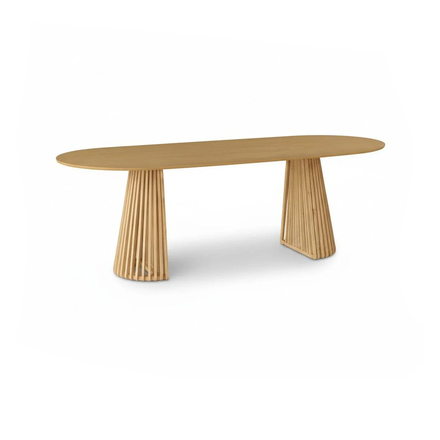 Willow Whitewash Oak Oval Dining Table Set - 6 Seater - Tilly Natural String Dining Chairs - Whitewash Oak Legs - Image 14