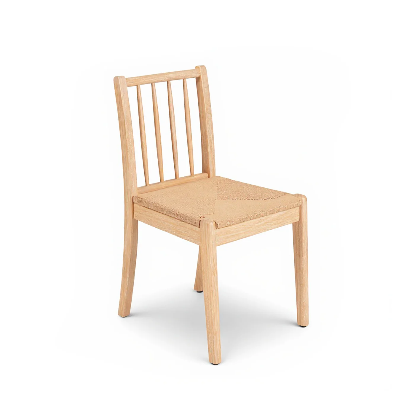 Willow Whitewash Oak Oval Dining Table Set - 6 Seater - Tilly Natural String Dining Chairs - Whitewash Oak Legs - Image 15