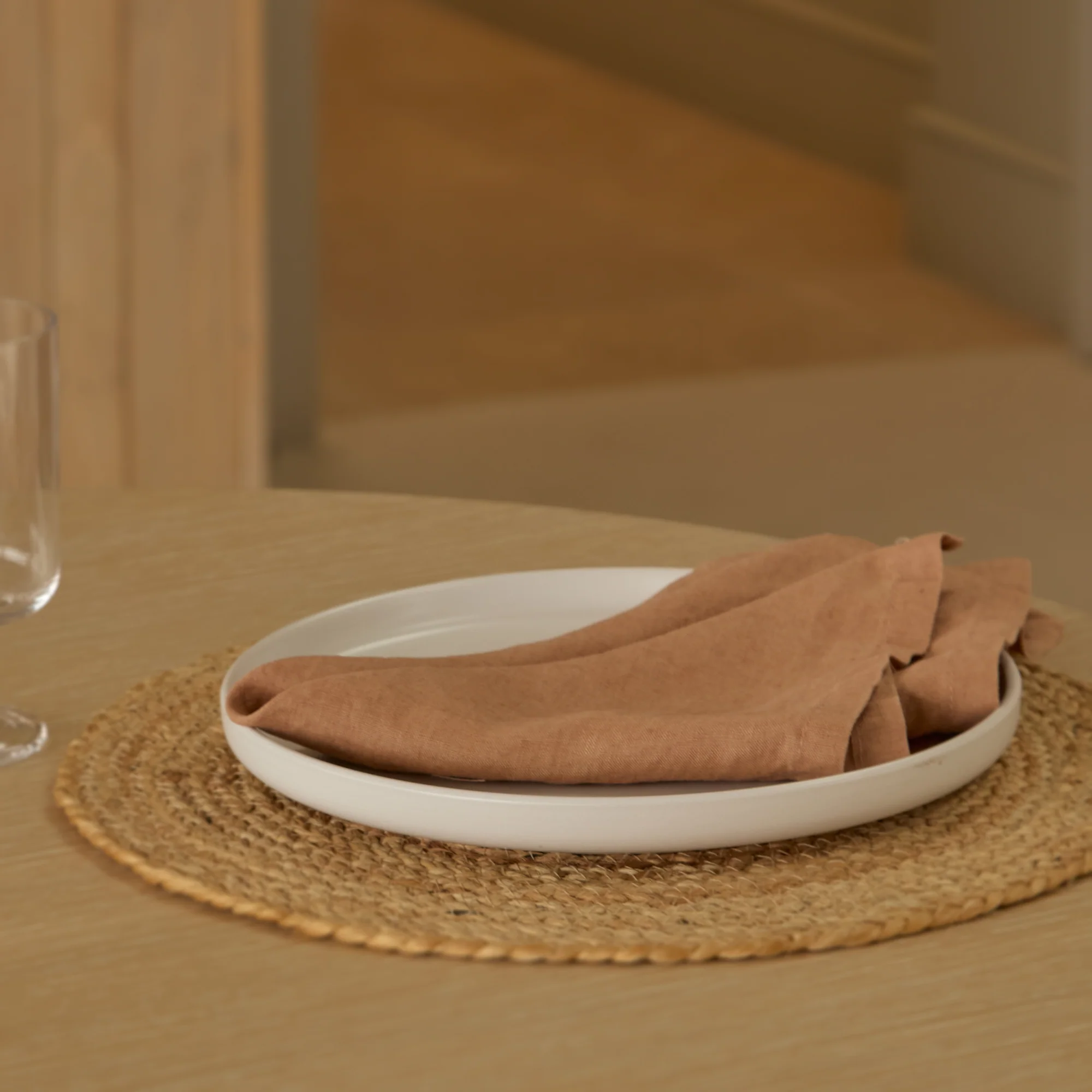 Willow Whitewash Oak Oval Dining Table Set - 6 Seater - Tilly Natural String Dining Chairs - Whitewash Oak Legs - Image 6